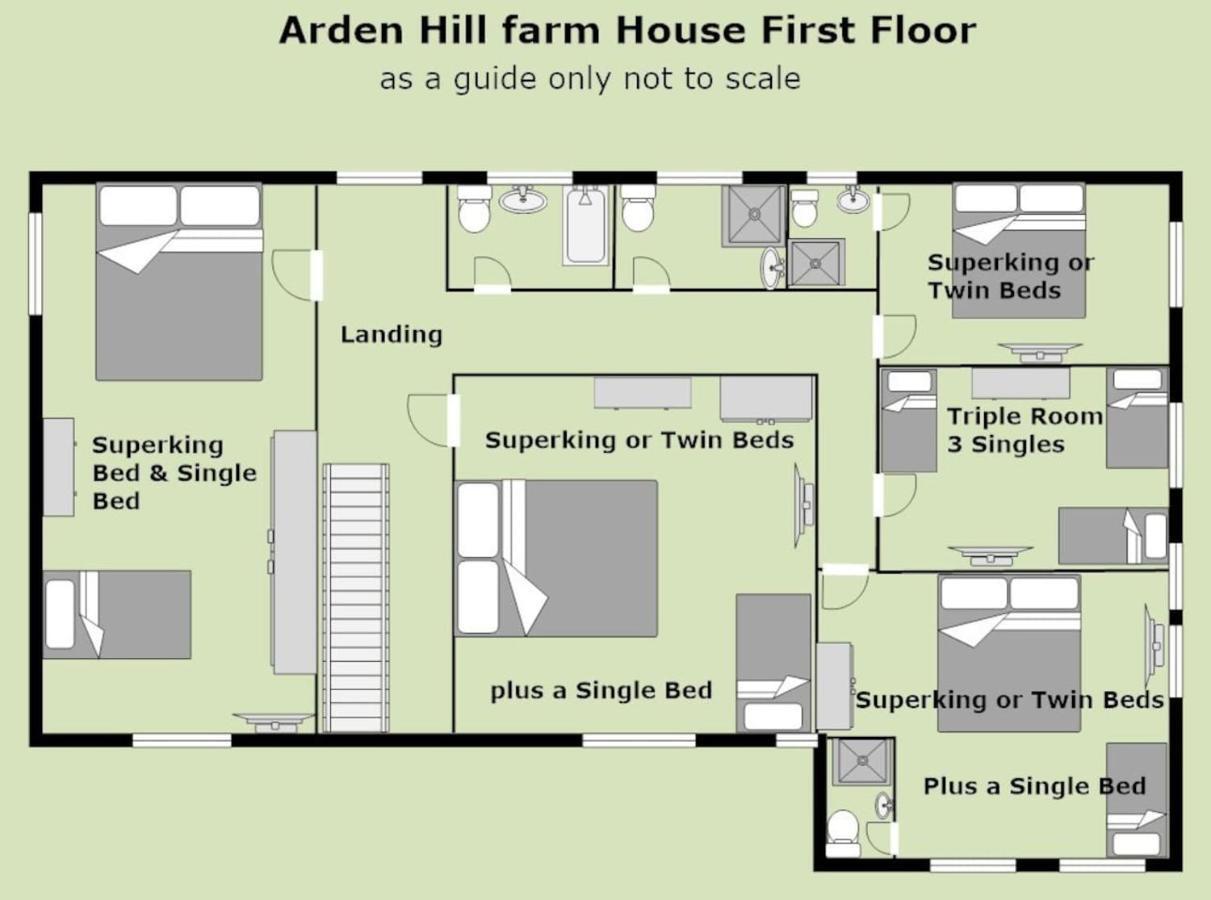 Arden Hill Farmhouse - Hot Tub, Snooker Table, Sleeps 16 스트렛포드-어폰-에이본 외부 사진